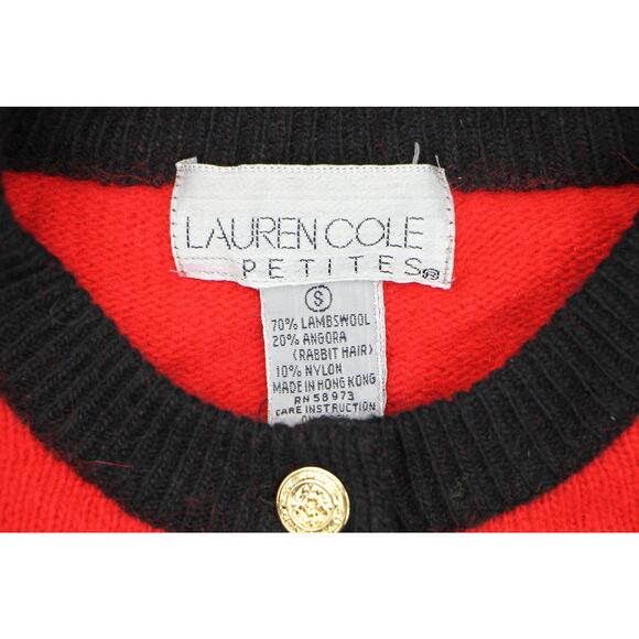 80s Vintage Lauren Cole Angora Glam Rock Cardigan Sweater - Picture 4 of 5